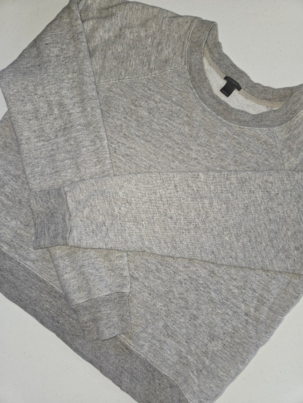 J.Crew Gray Heathered Raglan Crewneck Sweatshirt Small
